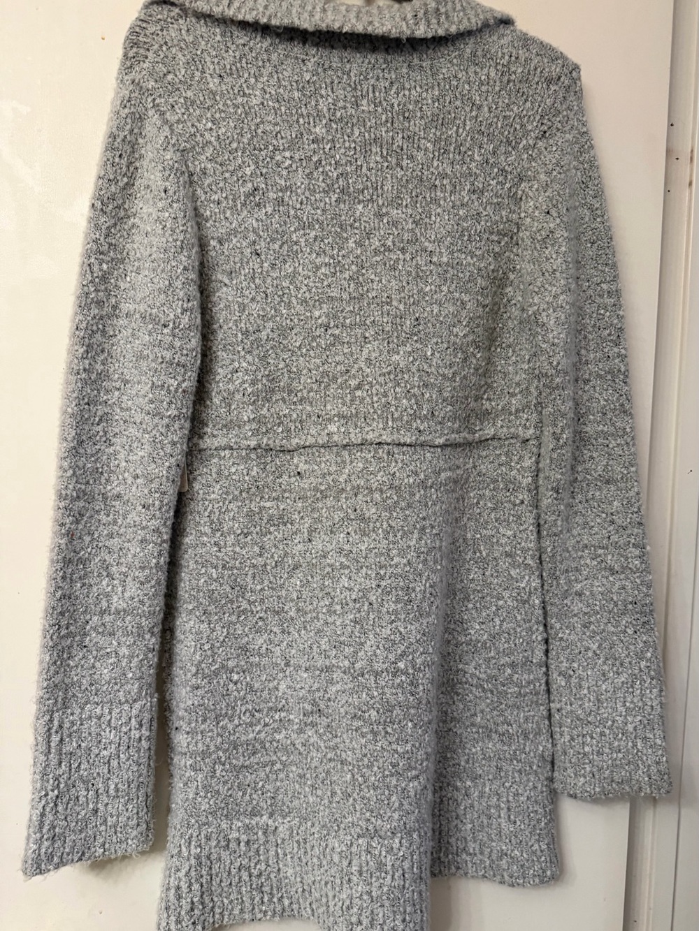 Free People Milena Gray Knit Long Sleeve Mini Dress NWT - Picture 6 of 10
